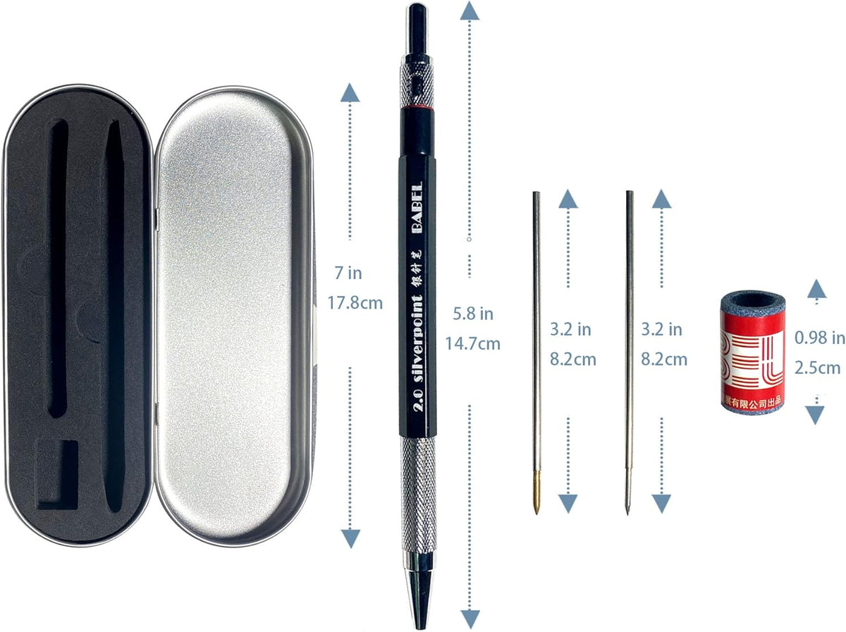 Silverpoint Automatic Mechanical Pencil for Silverpoint Sketch Paper
