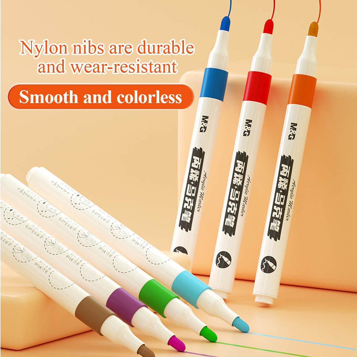 M&G 48 Colors Acrylic Paint Pens Markers for Rock Painting,Stone,Wood