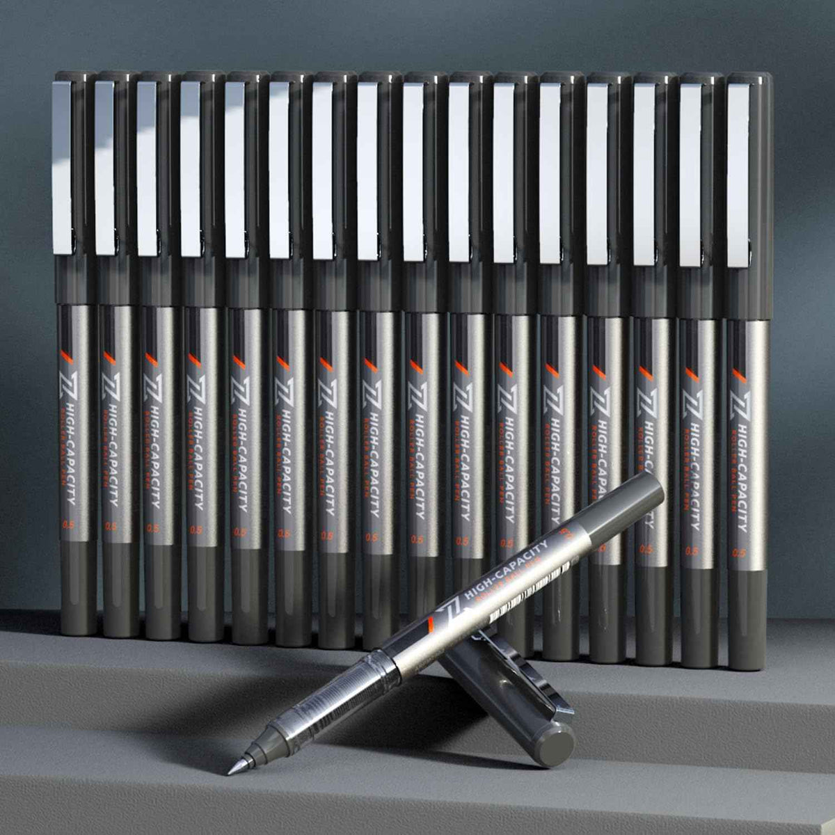 M&G 10Pcs Liquid Rollerball Pens,0.5mm Black Ink Ultra Fine Point Pens - TTpen