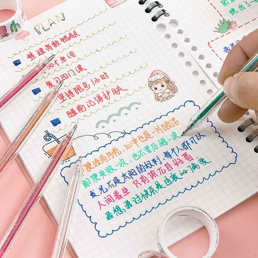 6/12/18 Colors Glitter Pen Set for Kids Adult Coloring Drawing Crafting Doodling - TTpen