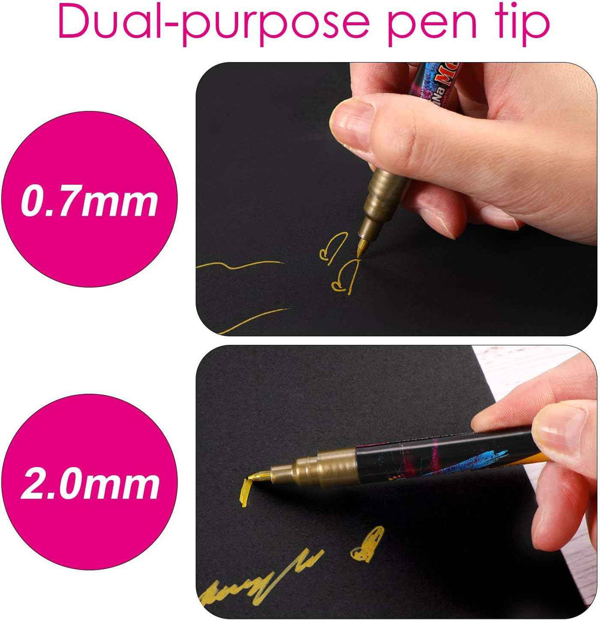 Guangna Shinning Metallic Marker Pens 12 Colors - TTpen