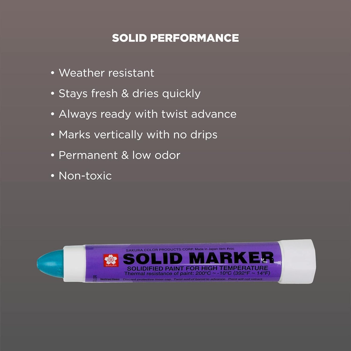 SAKURA Solid Marker,Permanent Marker Paint Pens,12 Pack,Green