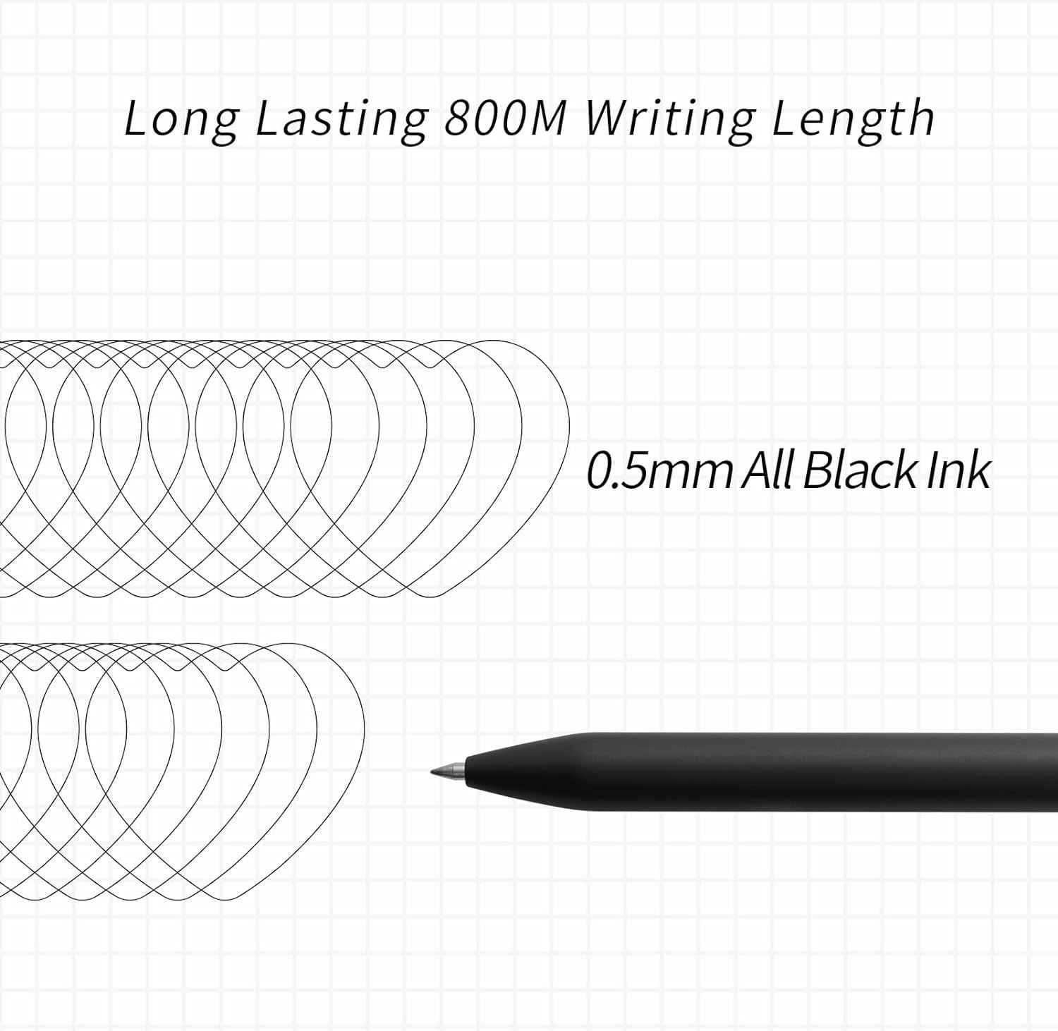 Kaco FIRST Heart Gel Ink Pens with Extra 4 Black Refills Set - TTpen