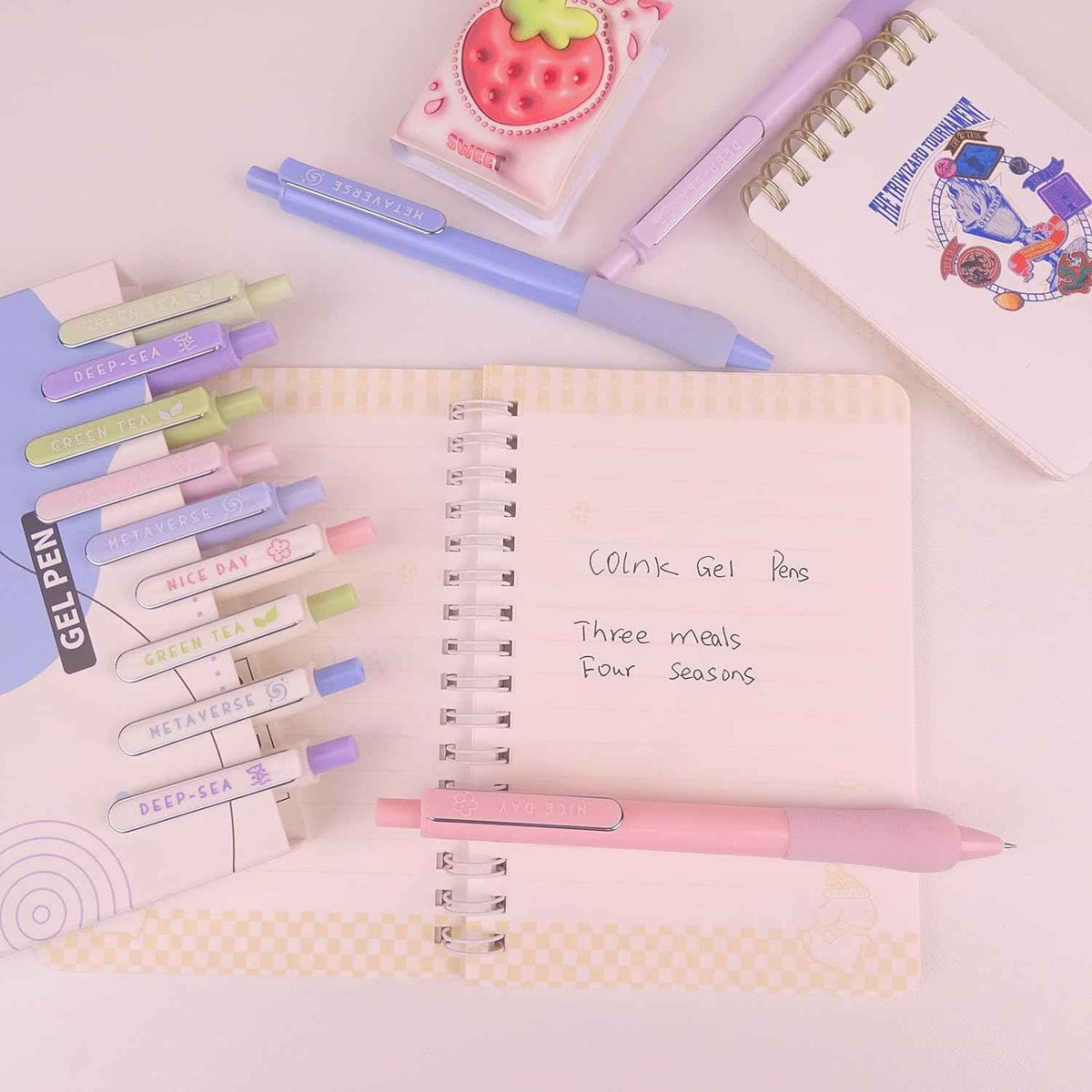 COLNK Gel Pens 0.5mm Black Ink Fine Point with Soft Comfort Grip,12 Counts - TTpen