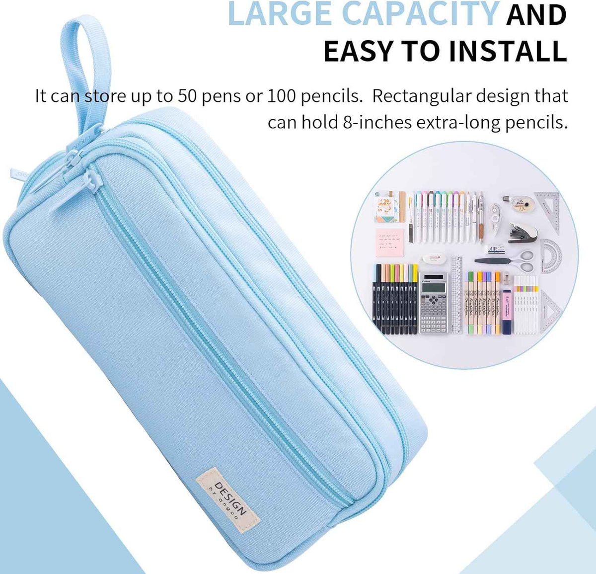 Large Pencil Case High Capacity Holder Box Storage Bag - TTpen