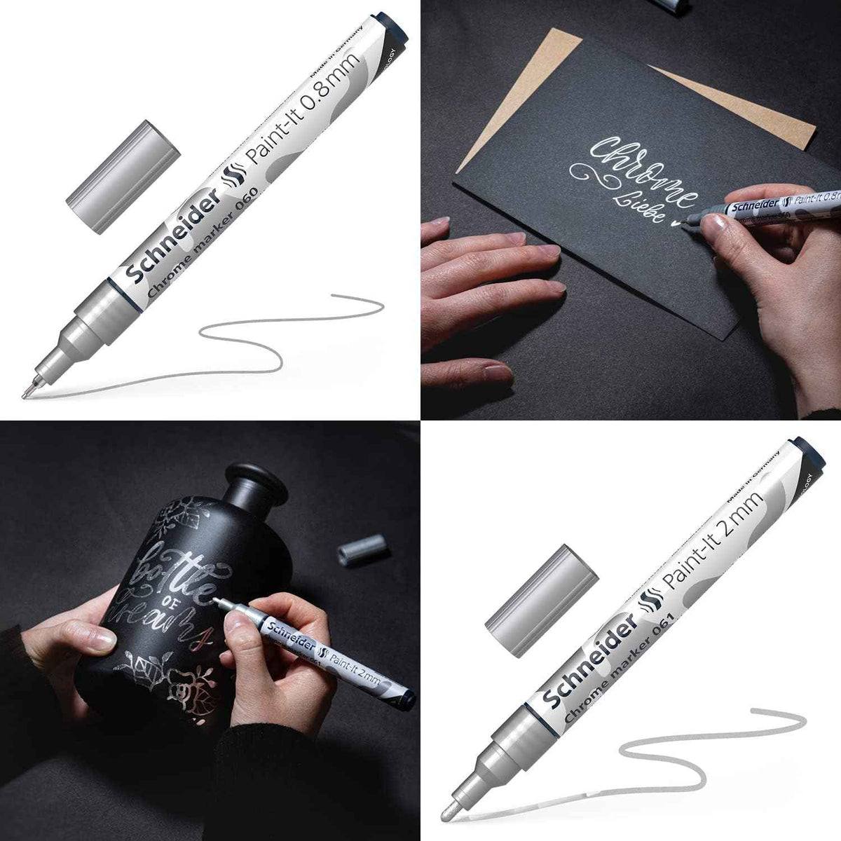 Schneider Chrome Metallic Marker Paint-It 060/061 Pens - 2 Pack