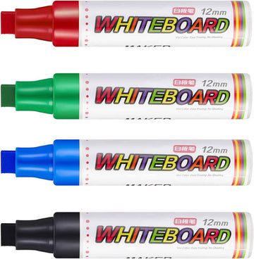 4 Pack Extra Thick Dry Erase Markers WhiteBoard Markers 12mm Big Nib - TTpen