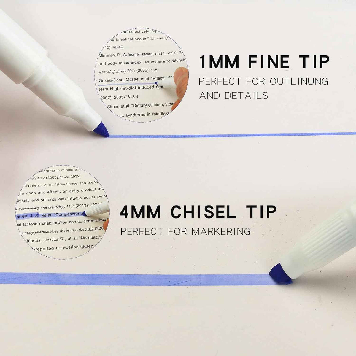 MAIKE Real Mild Pastel Highlighters 5 Warm Colors Markers - TTpen
