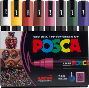 Uni Posca PC-5M Dark Markers 8-Pack