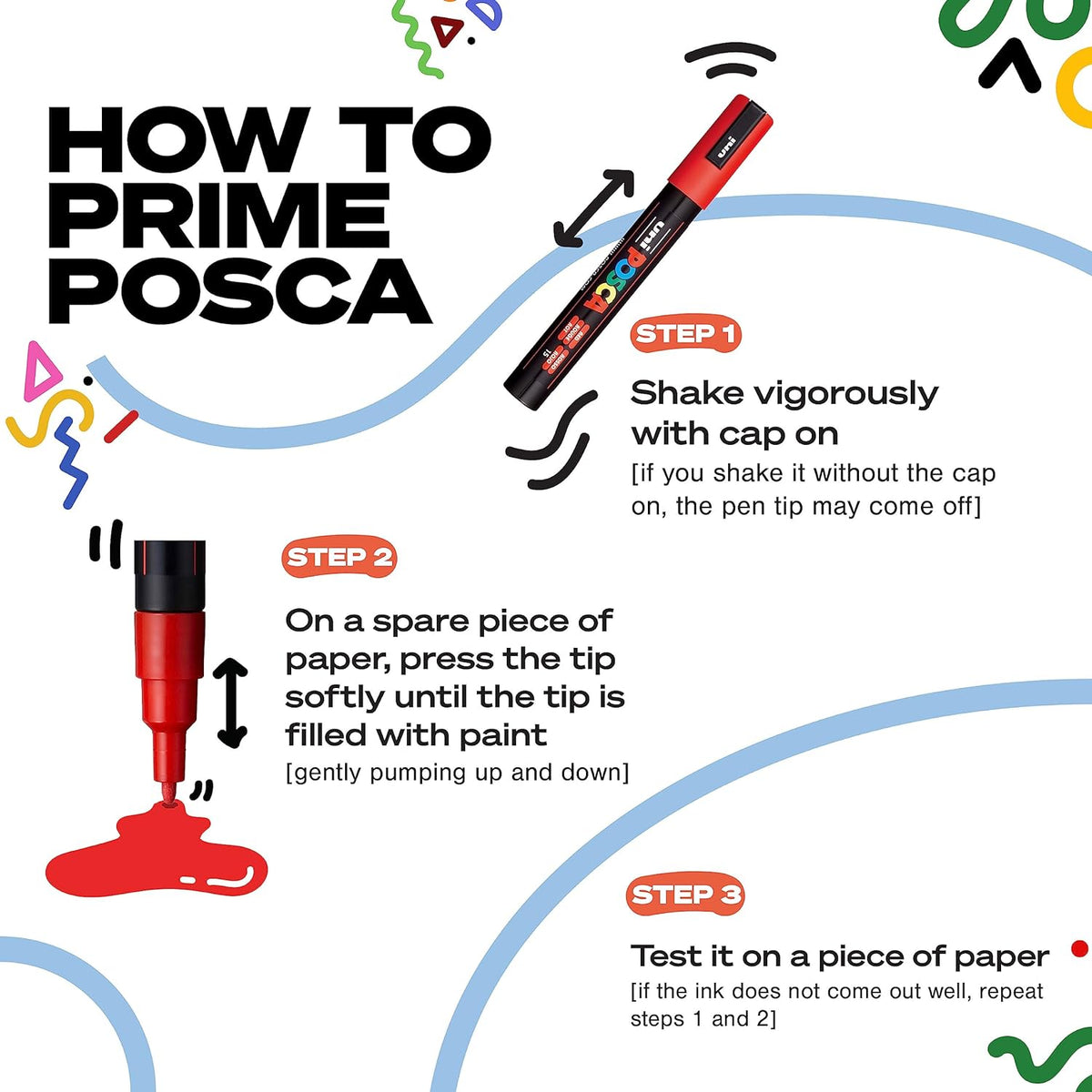 Uni Posca PC-5M Metallic Markers 8-Pack
