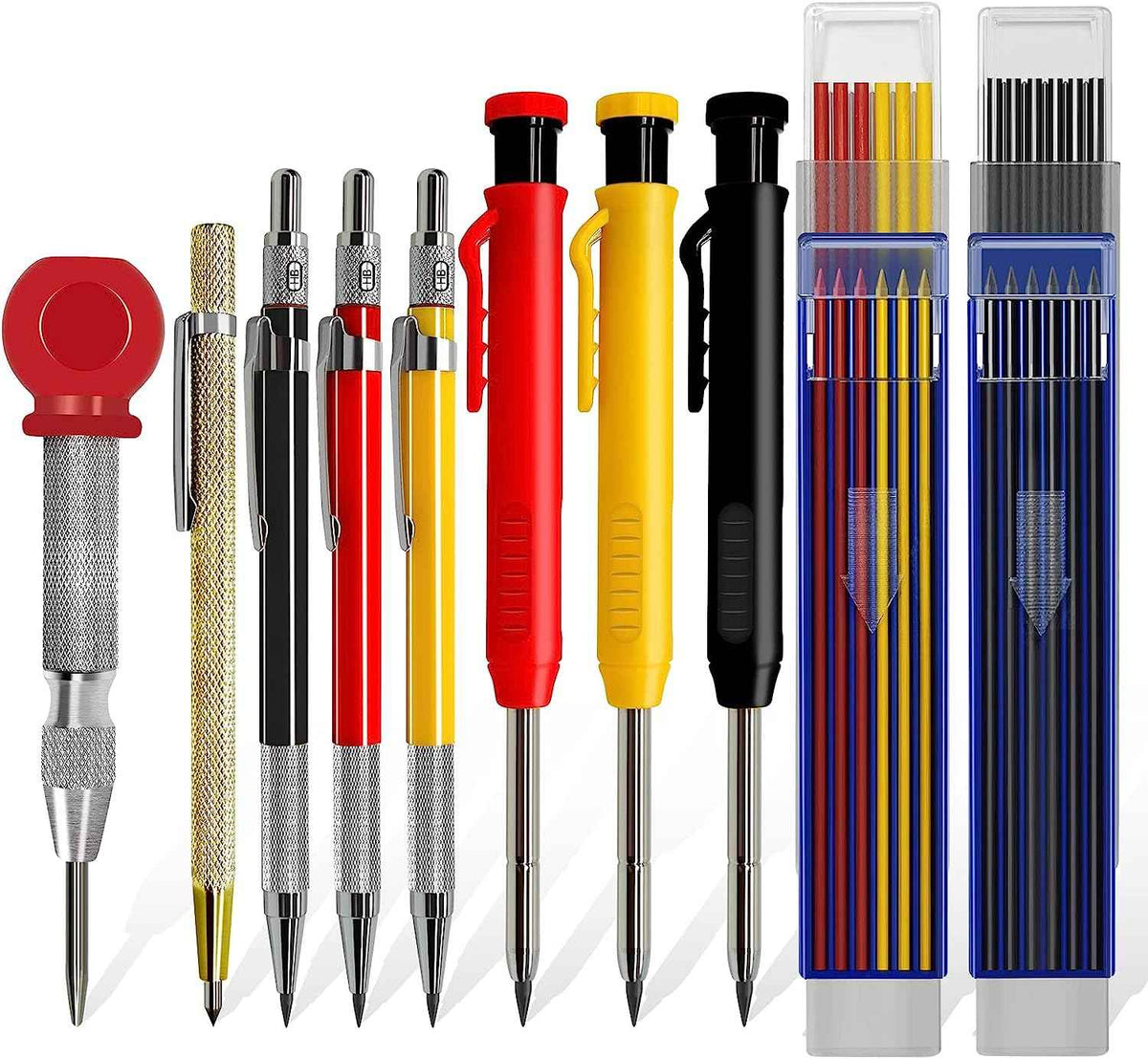 Mechanical Carpenter Pencils Set with 30 Marker Refills for Architect Construction - TTpen