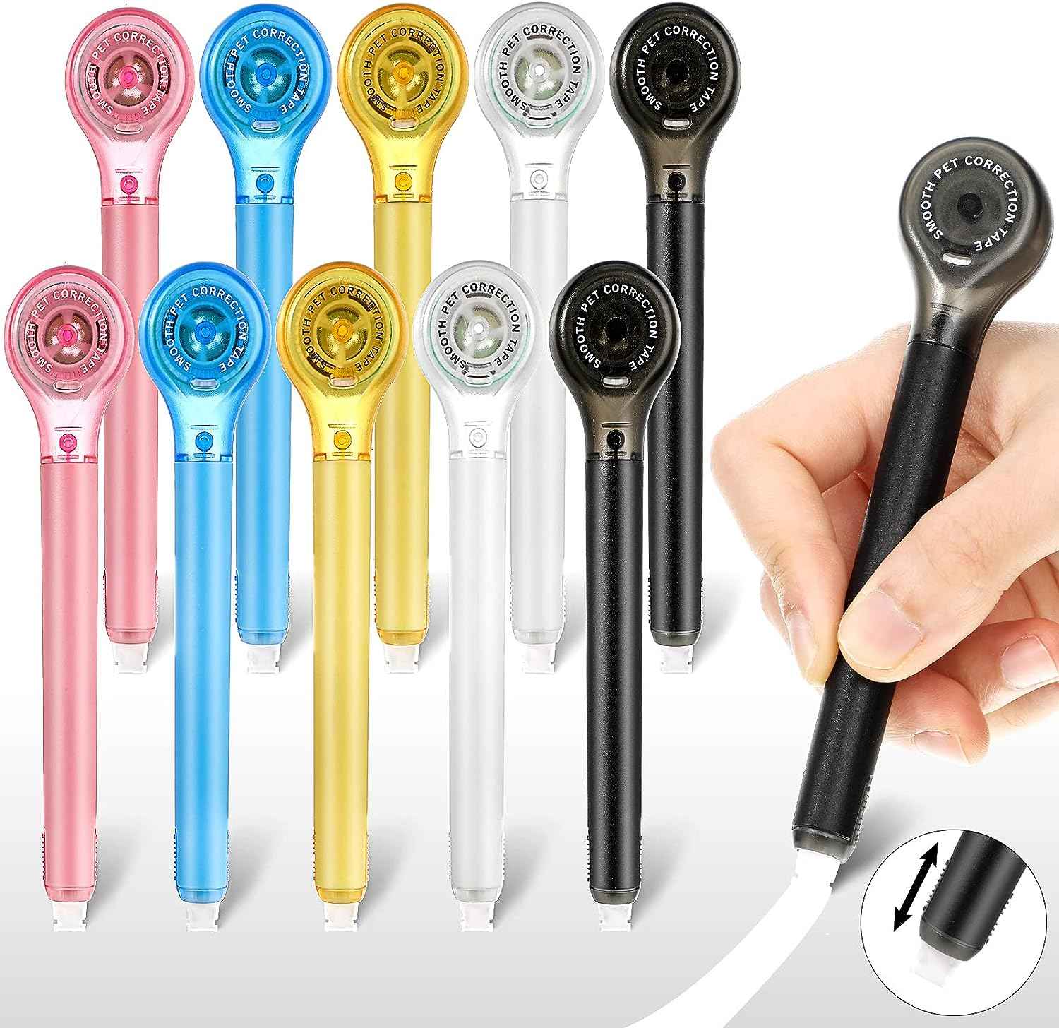 10 Pack Correction Tape Pen Eraser for School Office Supplies - TTpen