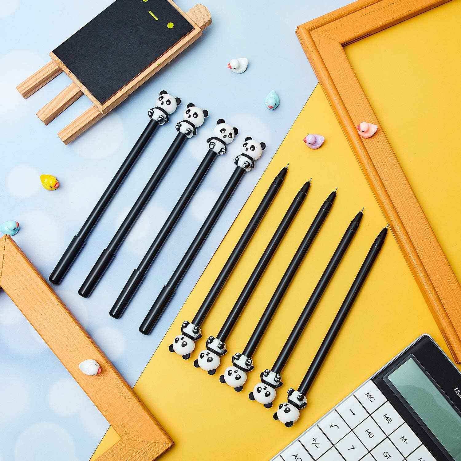 20Pcs Back to School Cute Panda 0.5 mm Black Gel Ink Pens - TTpen