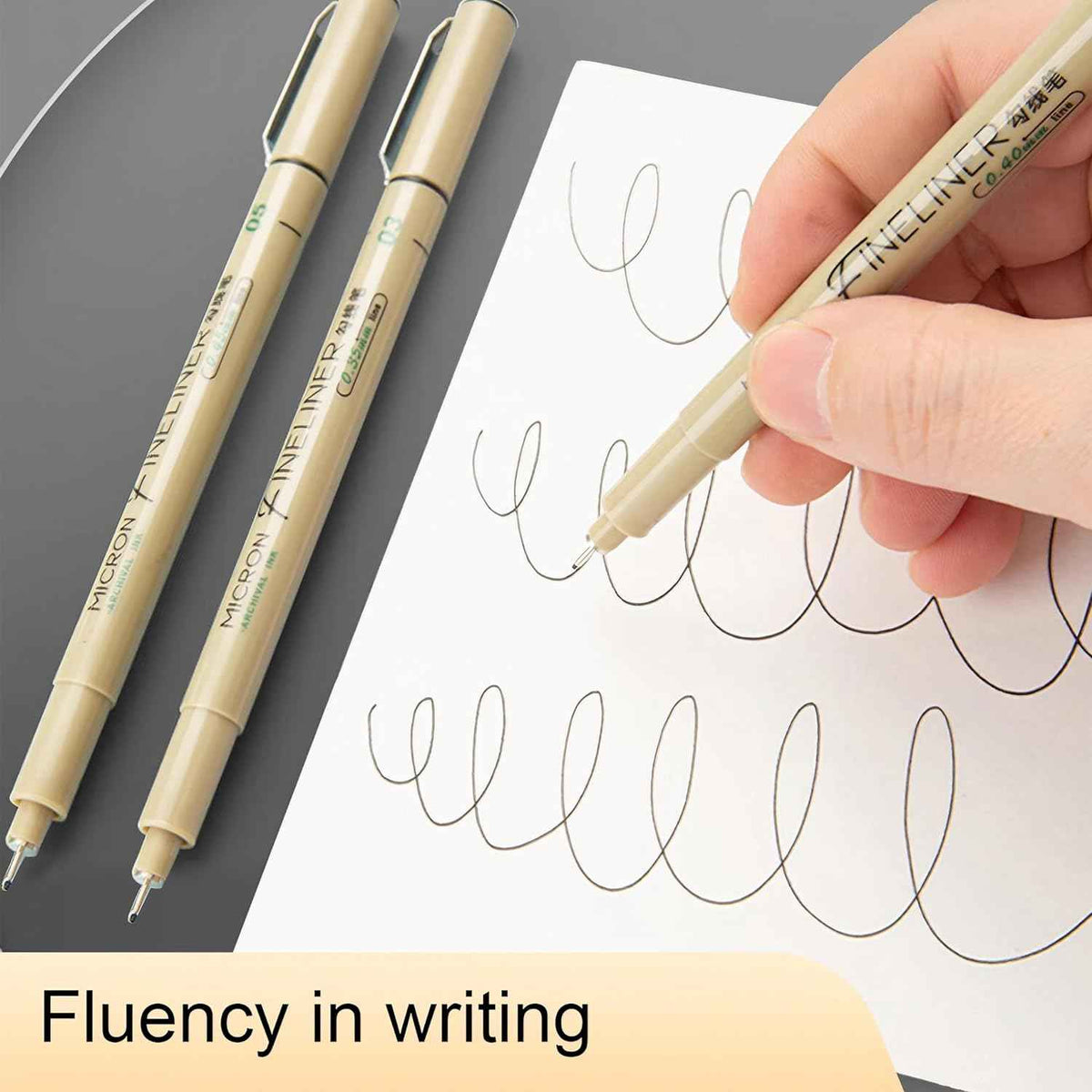 M&G 9Pcs Micron Fineliner Pens Needle Tip Markers Black Ink - TTpen