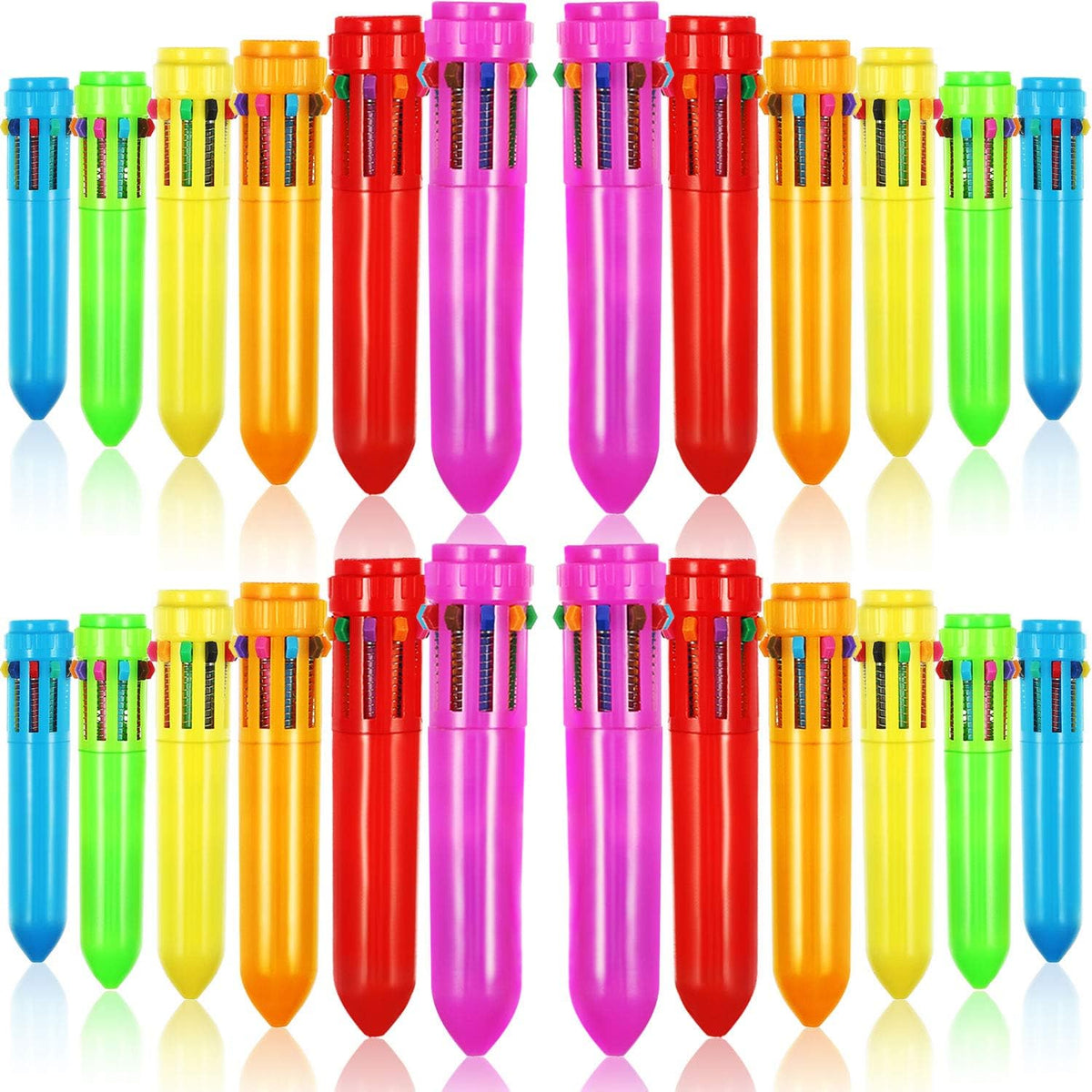 10in1 Retractable Ballpoint Pens Multicolor Pens for Students Kids