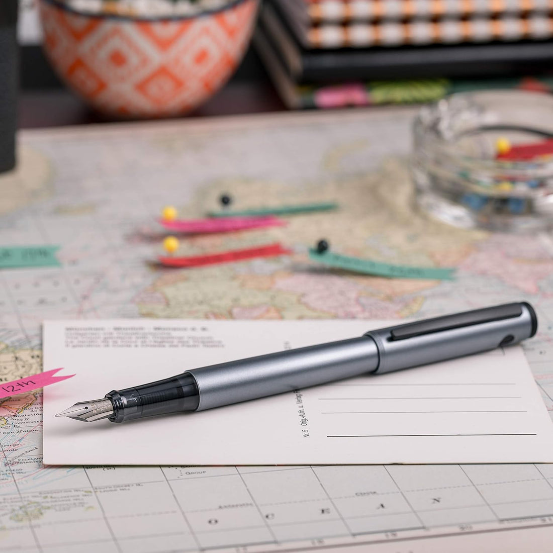 Pilot Explorer Fountain Pen - Gray - Fine Nib - TTpen