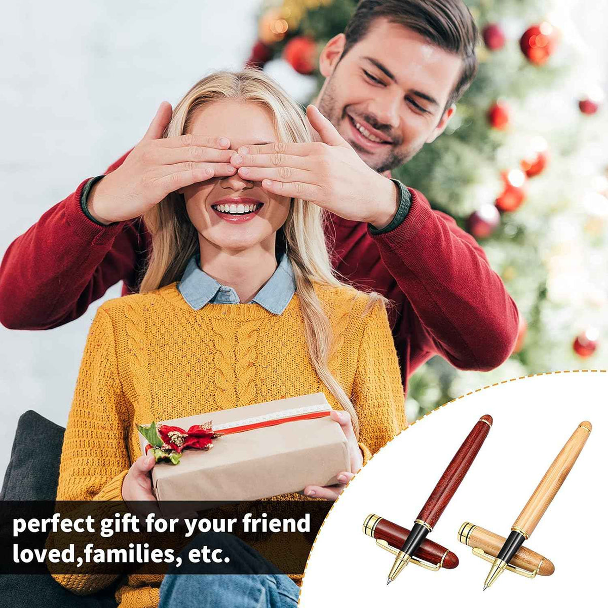 2 Pieces Bamboo Wooden Ballpoint Pen Handcrafted Rosewood Pens - TTpen