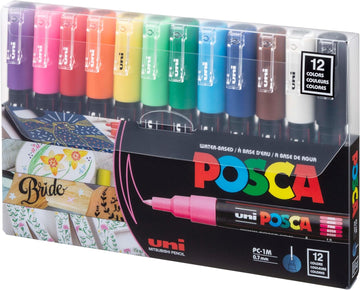 Uni Posca PC-1M Paint Markers 12-Pack