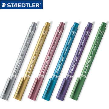 STAEDTLER 8323 Metallic Markers - Multi-Colour (Pack of 6)