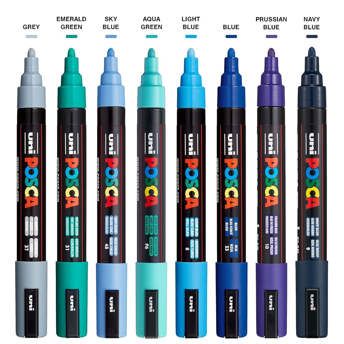 Uni Posca PC-5M Cool Markers 8-Pack