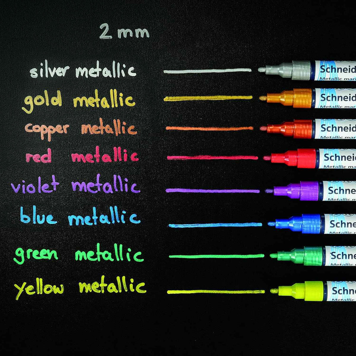 Schneider Paint-It 010 Metallic Markers,0.8mm,4 Assorted Colors