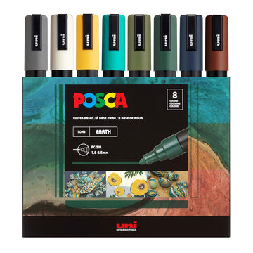 Uni Posca PC-5M Earth Markers 8-Pack