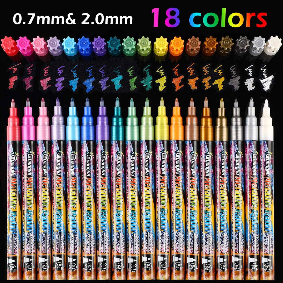 Guangna Shinning Metallic Marker Pens 18 Colors - TTpen