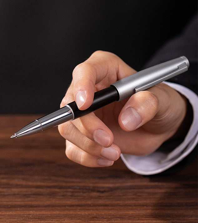 Deli A6Pro Oak Grain Capped Pen