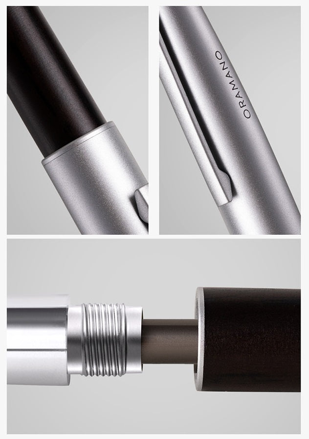 Deli A6Pro Oak Grain Capped Pen