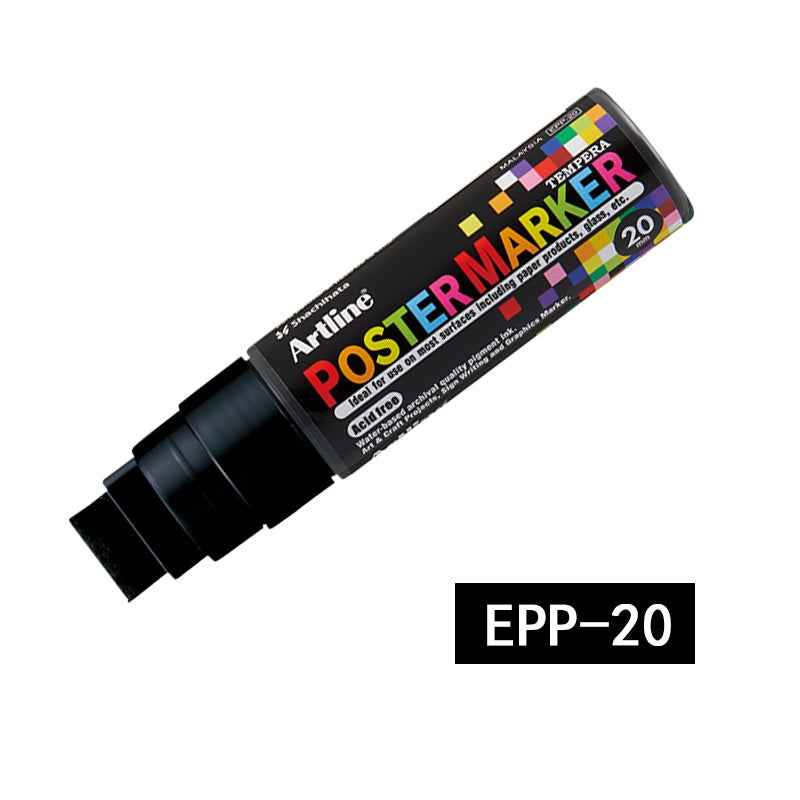 Artline EPP-20 Poster Markers | 20.0mm Flat Tip | 2 Pack