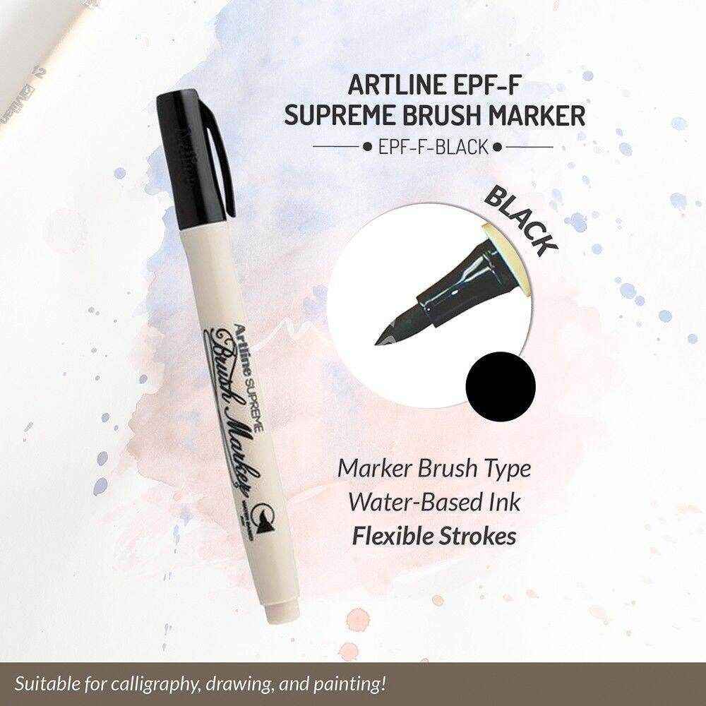 Artline Supreme Calligraphy Brush Marker Pen 20 Colors