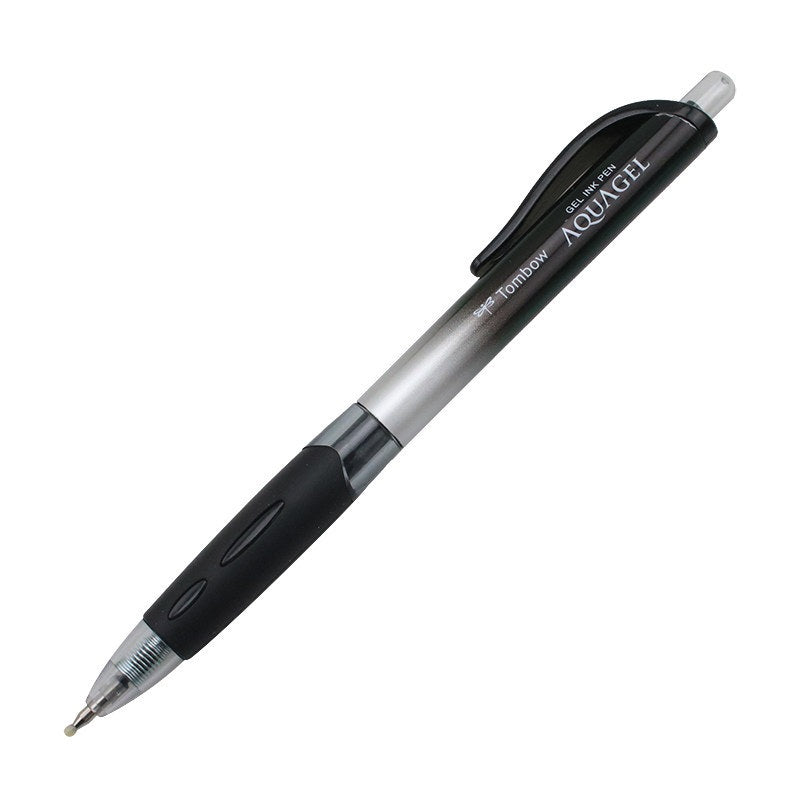 Tombow AQUAGEL Gel Ink Pen - 0.5mm - Black/Blue/Red - 10 Count Black