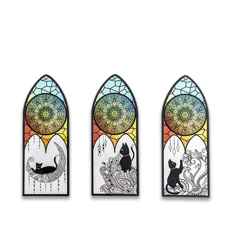 Black Cat PET Bookmark Set – 36 Elegant Page Markers