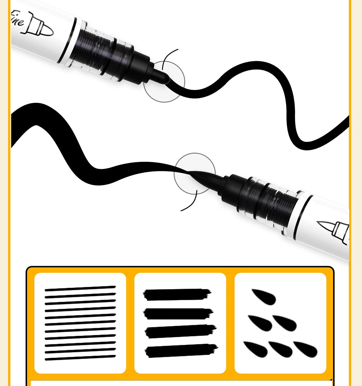 Transon Black White Acrylic Markers 12-Pack