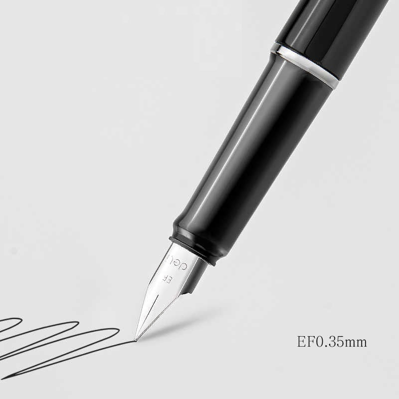 DELI S160EF Fountain Pen - 0.35mm EF Nib with Rotary Ink Converter - TTpen
