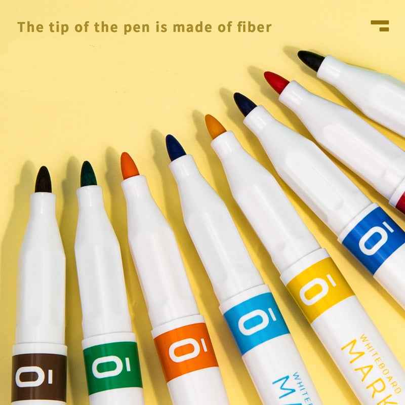 DELI Dry Erase Markers,12 Colors White Board Markers - TTpen