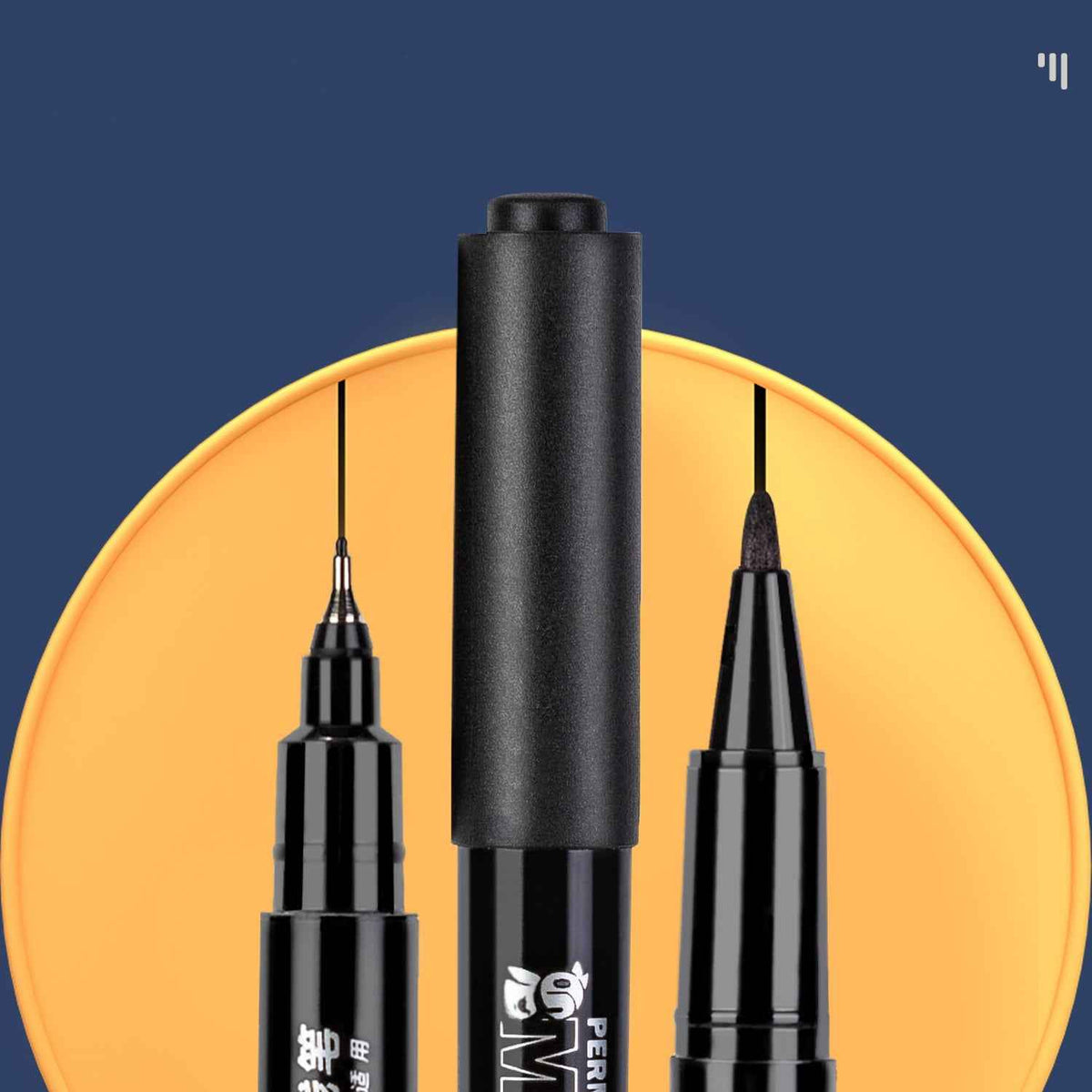 DELI Fine/Ultra Fine Twin Tip Permanent Marker Pen,Black (Pack of 12) - TTpen