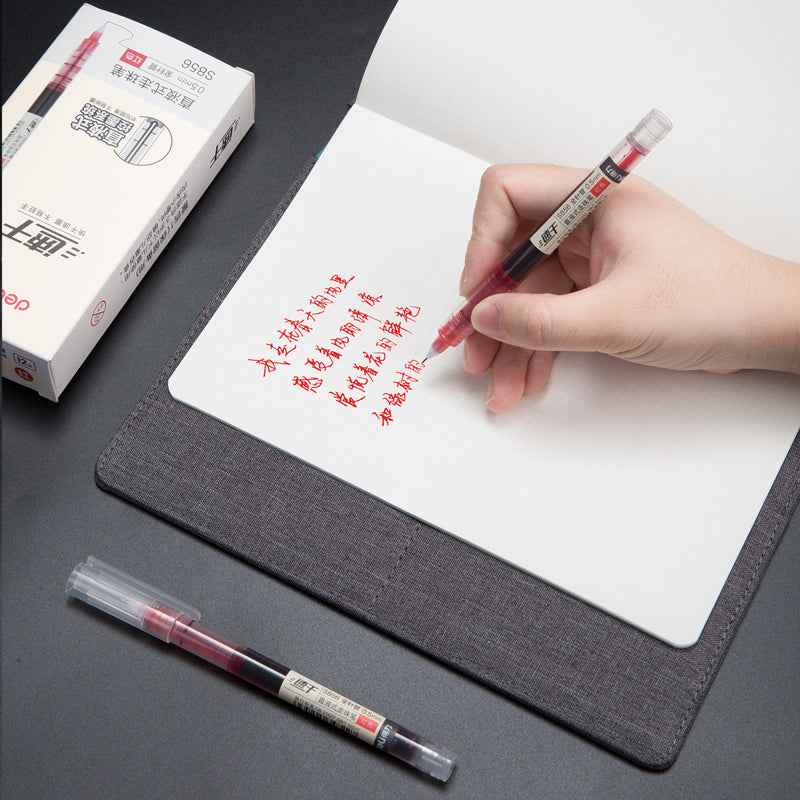DELI Liquid Ink Rollerball Pens Duick-Drying Fine Point 0.5mm 12 Pack - TTpen