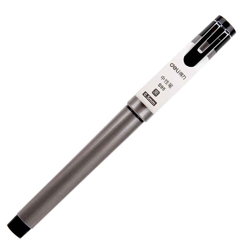 DELI S95 Gel Pen,Black Ink,Extra Fine 0.5mm,12 Pack,Writing Smooth - TTpen
