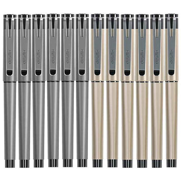 DELI S96 Gel Pen,Black Ink,Fine Point 0.7mm,12 Pack,Writing Smooth - TTpen