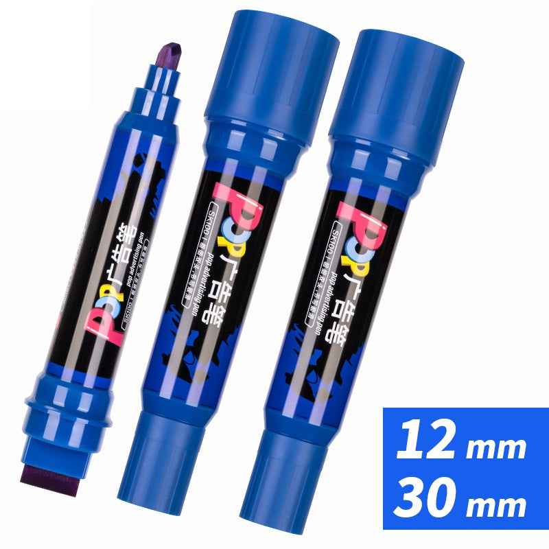DELI SK100 POP Advertising Marker Pen 12mm-30mm Dual Tip Oil-Based 3 Pack - TTpen
