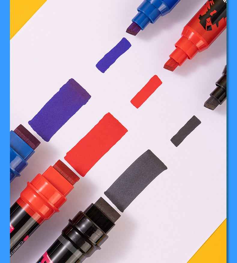 DELI SK101 POP Advertising Marker Pen 8mm-20mm Dual Tip Oil-Based 3 Pack - TTpen