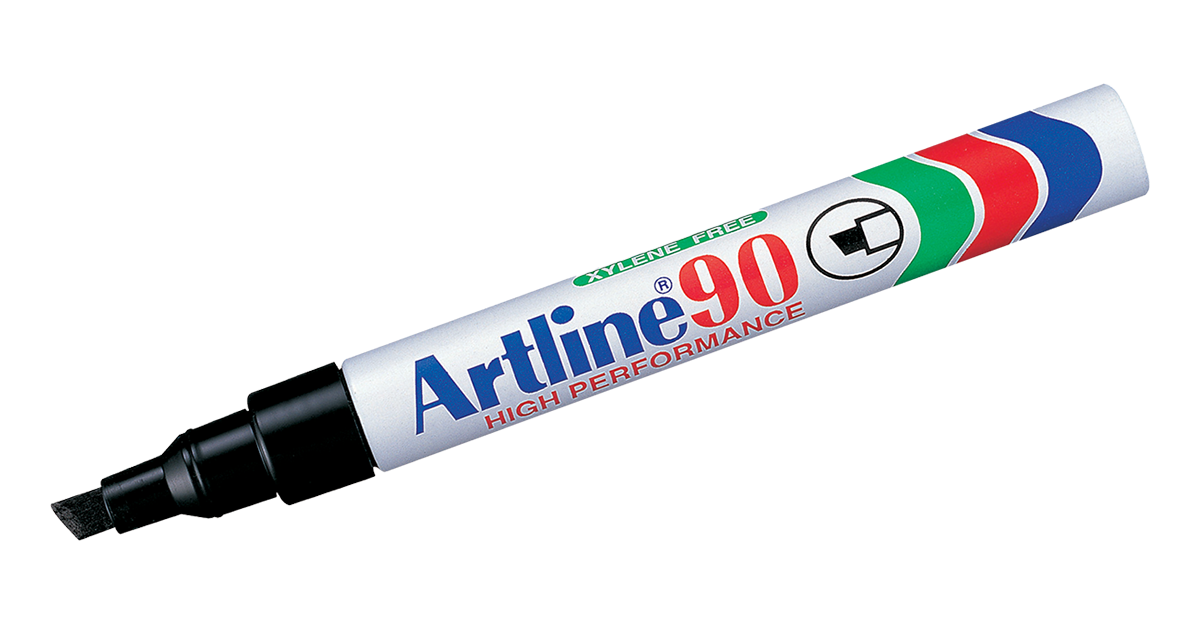 Artline 90 Chisel Permanent Markers 10-Pack