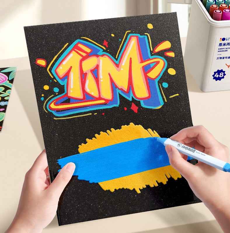 ENMY Acrylic Markers 38/48/80-Color Sets for Kids Drawing Coloring