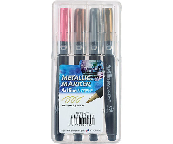 Artline Supreme Metallic Markers 4-Pack