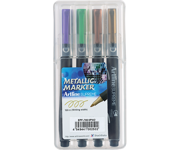 Artline Supreme Metallic Markers 4-Pack