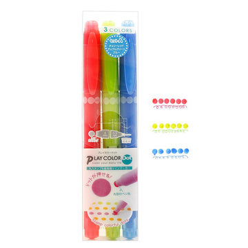 Tombow Play Color Dot Pen Water Based Marker,3 Colors Set A