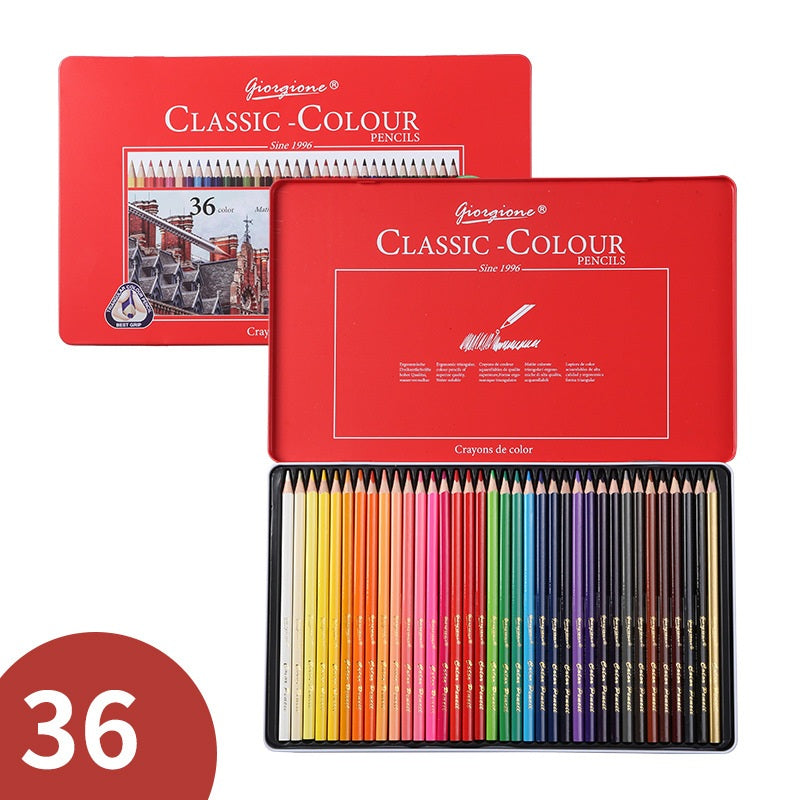 Giorgione Triangular Oil Colored Pencils Tin Set 12/24/36/48/72/120 Colors