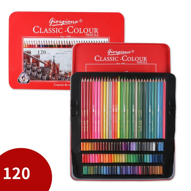 Giorgione Triangular Oil Colored Pencils Tin Set 12/24/36/48/72/120 Colors