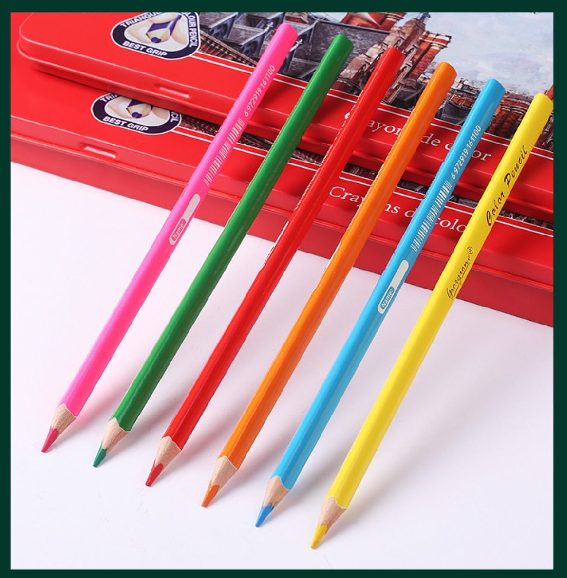 Giorgione Triangular Oil Colored Pencils Tin Set 12/24/36/48/72/120 Colors